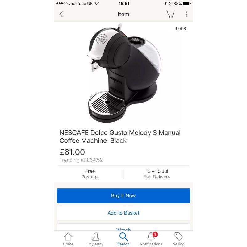 Nescafé dolce gusto coffee machine