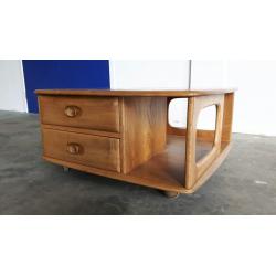 ERCOL PANDORA COFFEE TABLE ELM BLONDE GOLDEN DAWN RETRO VINTAGE DELIVERY AVAILABLE
