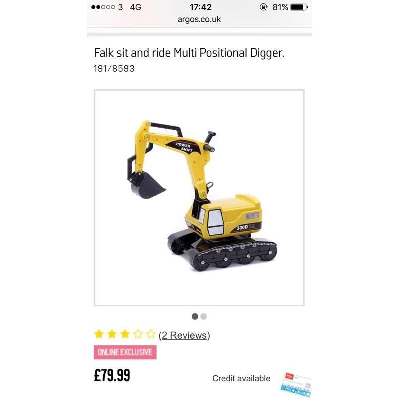Falk sit and ride digger