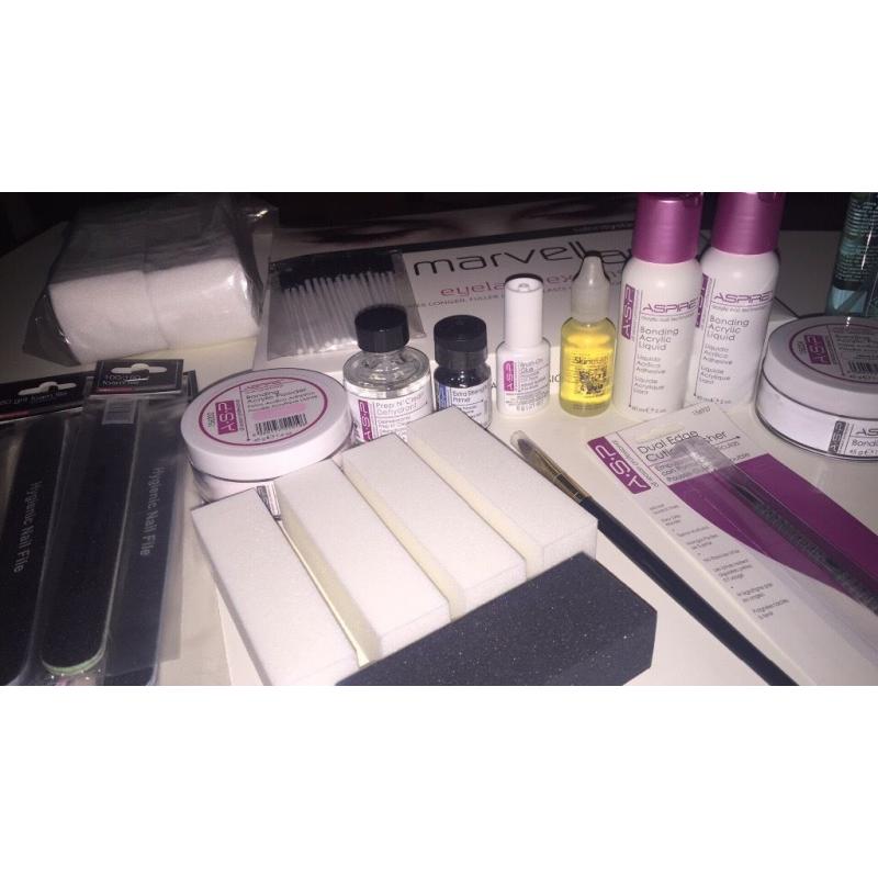 Brand new lash/acrylic nail kit!