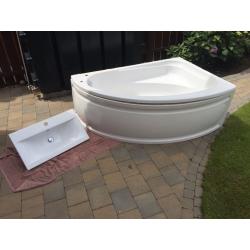 Bathroom sink and bath