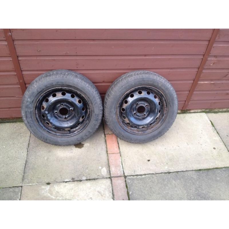 various car tyres,all good tread on rims..