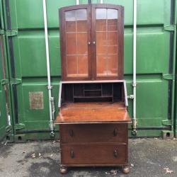 Glass cabinet with draws
