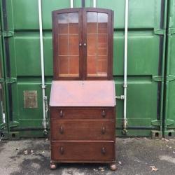 Glass cabinet with draws