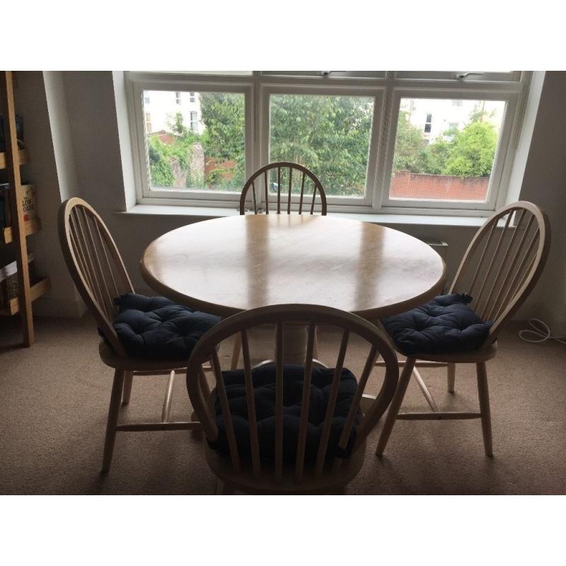 Solid pine table & chairs