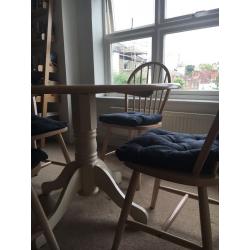 Solid pine table & chairs
