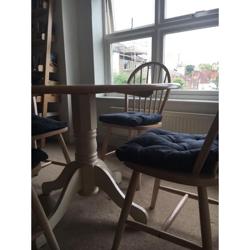 Solid pine table & chairs