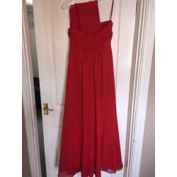 Red prom dress, worn once, perfect condition, Size 14.