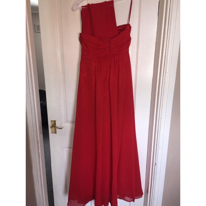 Red prom dress, worn once, perfect condition, Size 14.