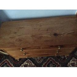 Antique pine chest of draws