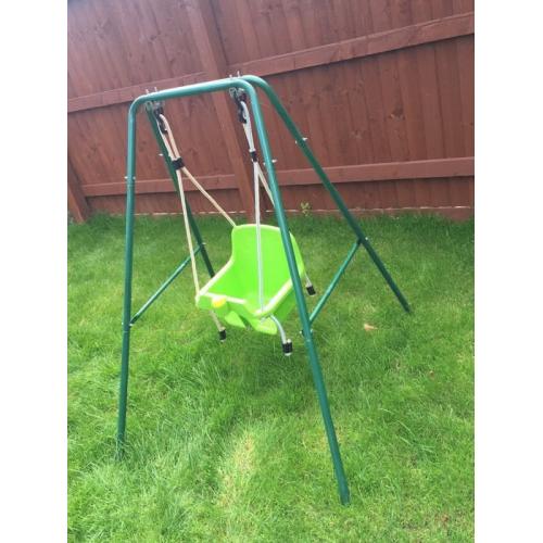 Green baby swing