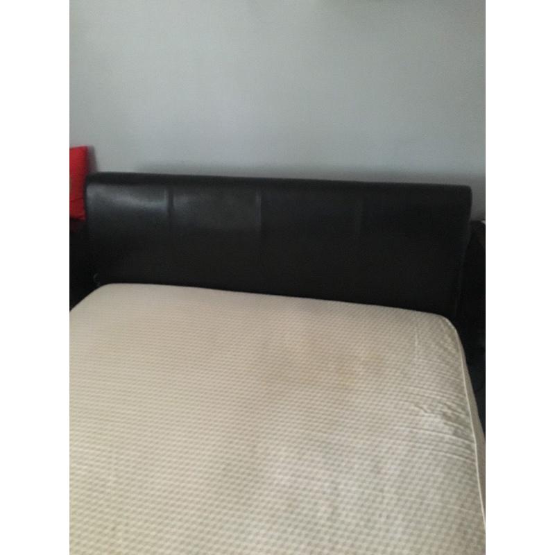King size leather bed