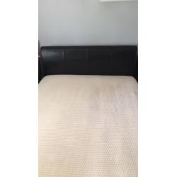 King size leather bed