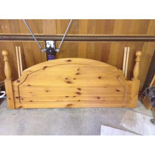 Double solid pine headboard