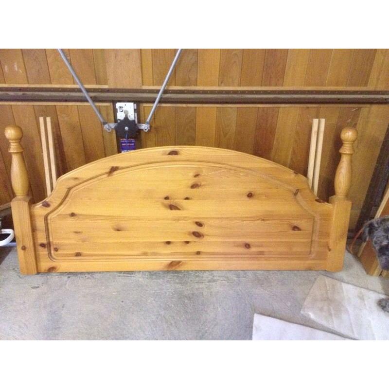 Double solid pine headboard