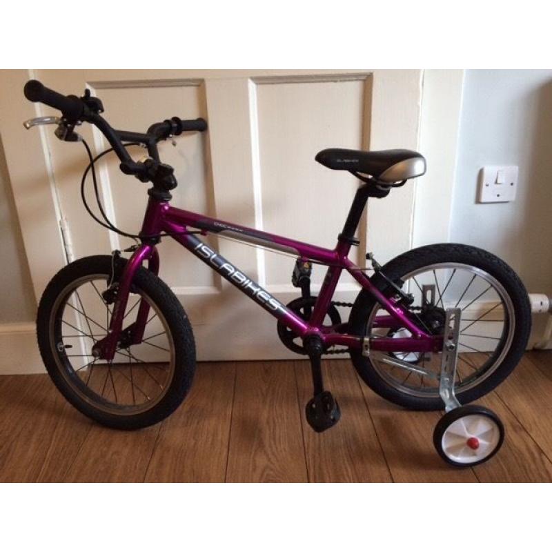 Islabike CNOC 16 cerise with stabilizers
