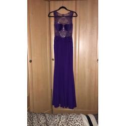 Purple Sequin Backless Prom/Occasion Dress