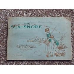 Wills picture cigarette card album - seashore - 50 cards
