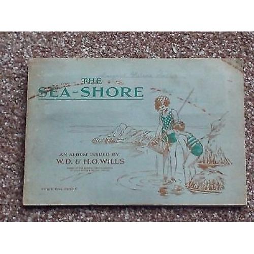 Wills picture cigarette card album - seashore - 50 cards