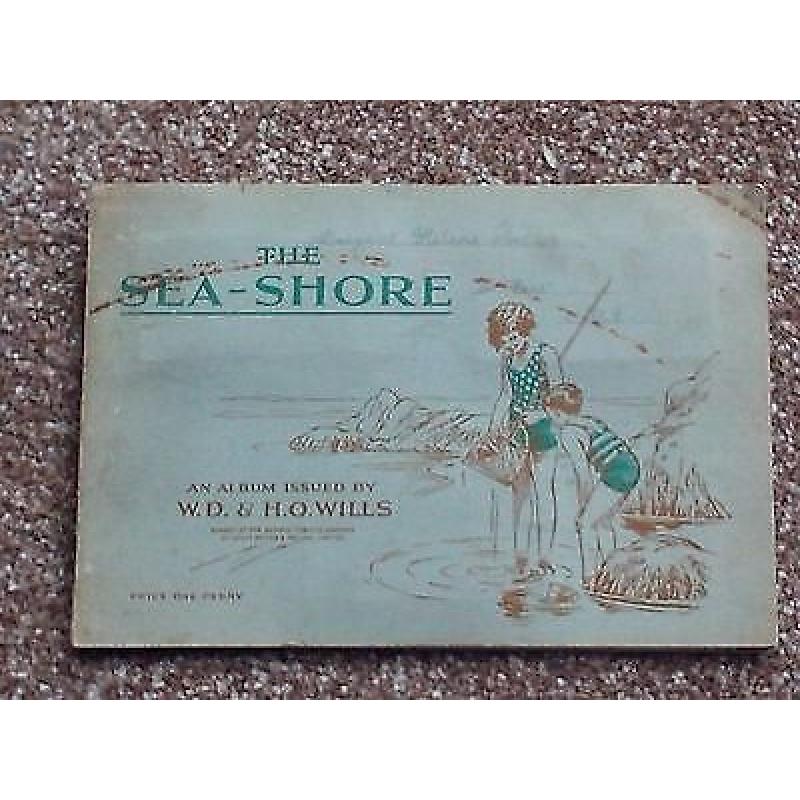 Wills picture cigarette card album - seashore - 50 cards