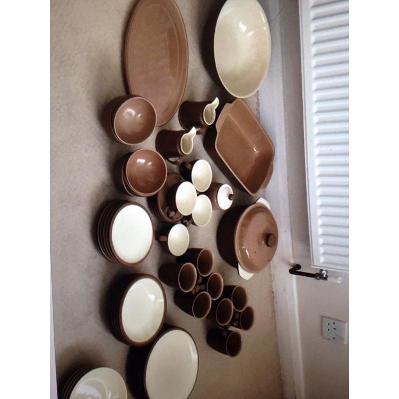 Denby cappuccino dinner ware.