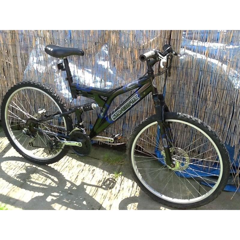 MENS SILVERFOX ORB DUAL SUSPENSION DOUBLE DISC BRAKE MOUNTAIN BIKE