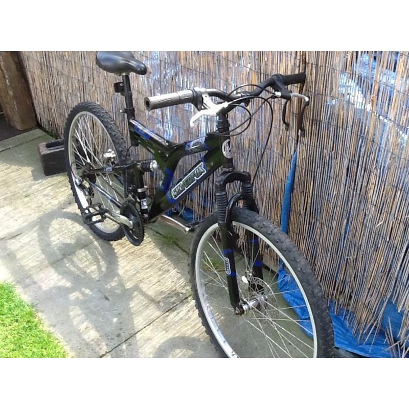 MENS SILVERFOX ORB DUAL SUSPENSION DOUBLE DISC BRAKE MOUNTAIN BIKE
