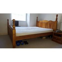 King-sized oak bed looking for new loving home ASAP!