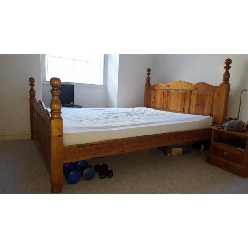 King-sized oak bed looking for new loving home ASAP!