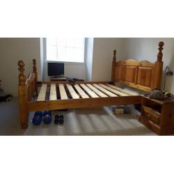 King-sized oak bed looking for new loving home ASAP!