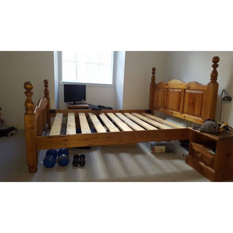 King-sized oak bed looking for new loving home ASAP!