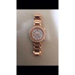 Michael kors rose gold ladies watch