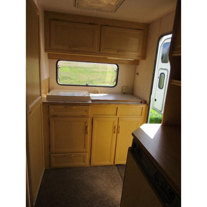 Abbey Piper 212 lightweight touring caravan with Awning.