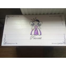 Wooden pink toy box