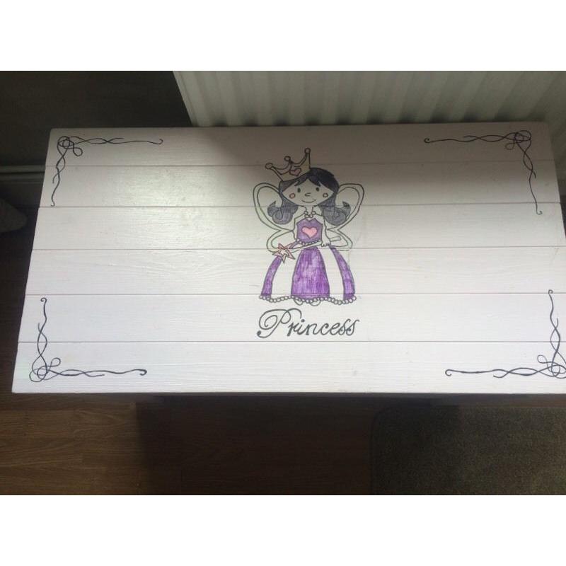 Wooden pink toy box