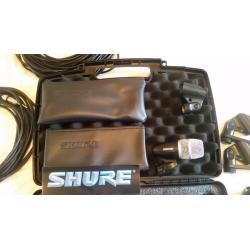 Professional quality studio microphone set (x8) with case