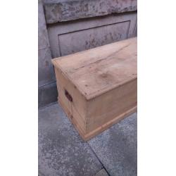 Antique pine blanket box