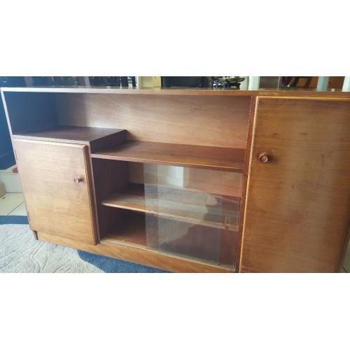 Castle Furniture Teak Vintage Bookcase Display Cabinet