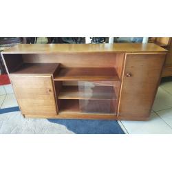 Castle Furniture Teak Vintage Bookcase Display Cabinet