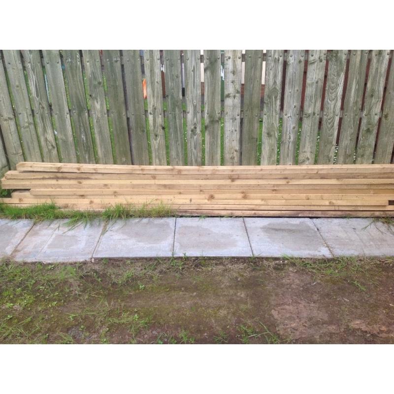All wood for a large decking frame and 5 deck boards 4.8m