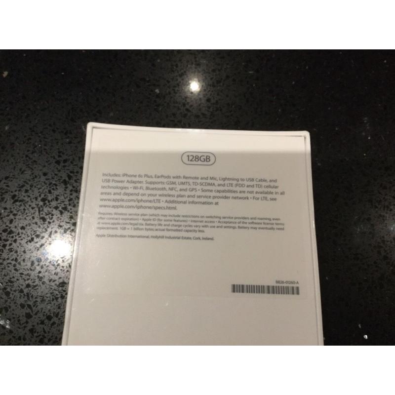 Apple iPhone 6s PLUS 128gb brand new SEALED unlocked, 12 mths Apple warranty.