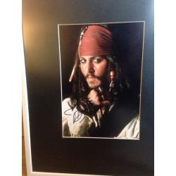 Signed photograph of Johnny Depp
