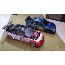 R/C Subaru Impreza and BMW