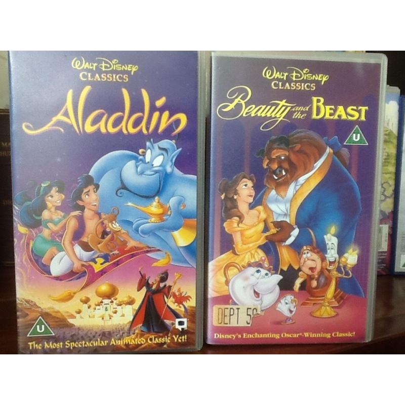 Disney's Aladdin, Sleeping Beauty ,Beauty & Beast, Anastasia,Box of Delight video part 1 & 2 +more