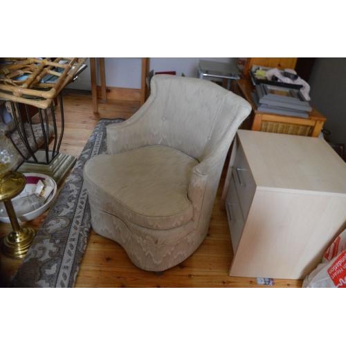 *Free for collection!* Unusual little armchair, perfect refurb upholstery project
