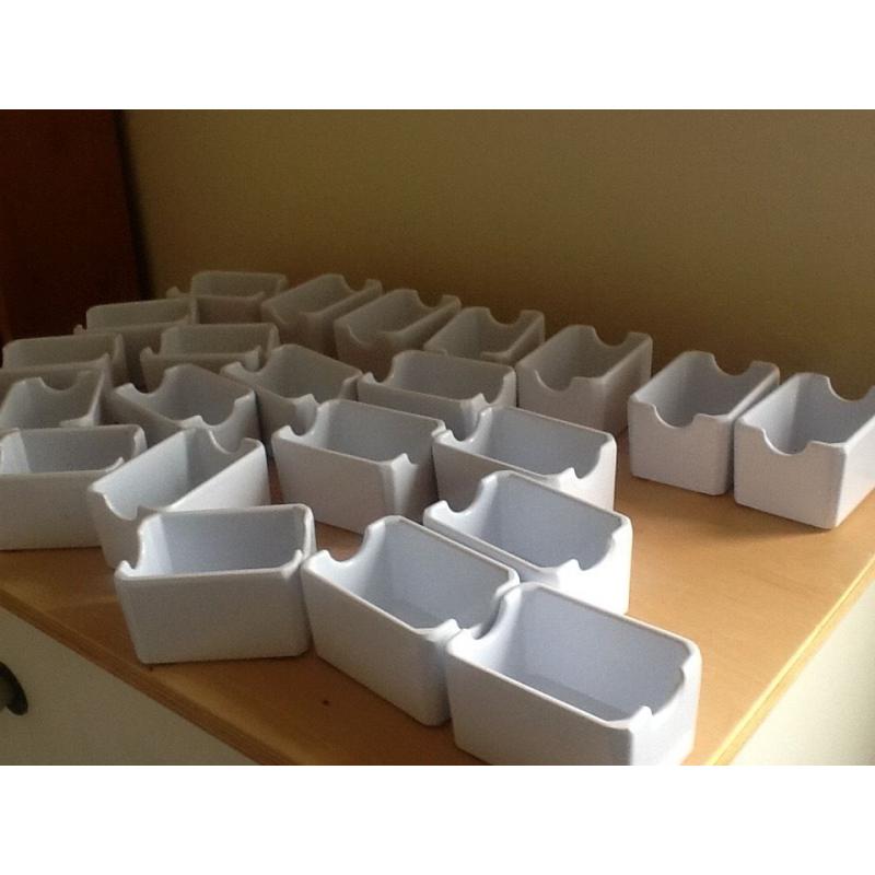 23 No. White Condiment Holders - SOLD Pending uplift