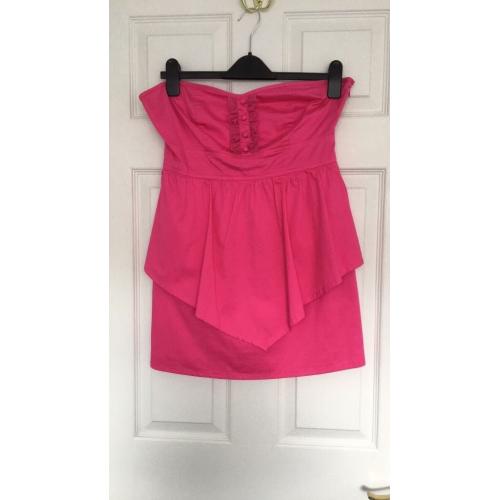 Miso strapless dress - pink - size UK14