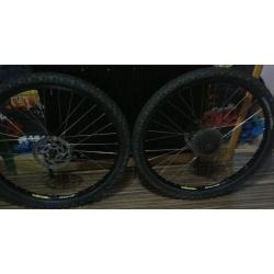 Swap or Sell Alex rims dm18 disc break wheels with tyres and tubes shimano hubs