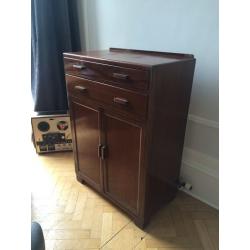 Vintage/ retro solid wood cabinet with drawers and cupboard -- great for storage!