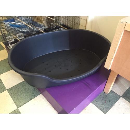 Large plastic dog bed